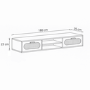 Ver imagem 5 de Rack Suspenso para Tv Santorini com Nichos Organizadores:naturale