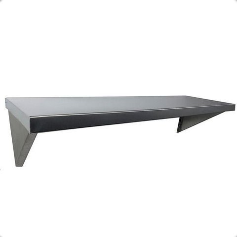 Prateleira Aço Inox Lisa Parede Cozinha Mão Francesa 60x40