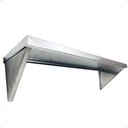 Ver imagem 2 de Prateleira Aço Inox Lisa Parede Cozinha Mão Francesa 60x40