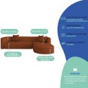 Ver imagem 5 de Sofá Modular Celinne Luxuoso Sala de Estar Decoração Luxo 265cm Suede