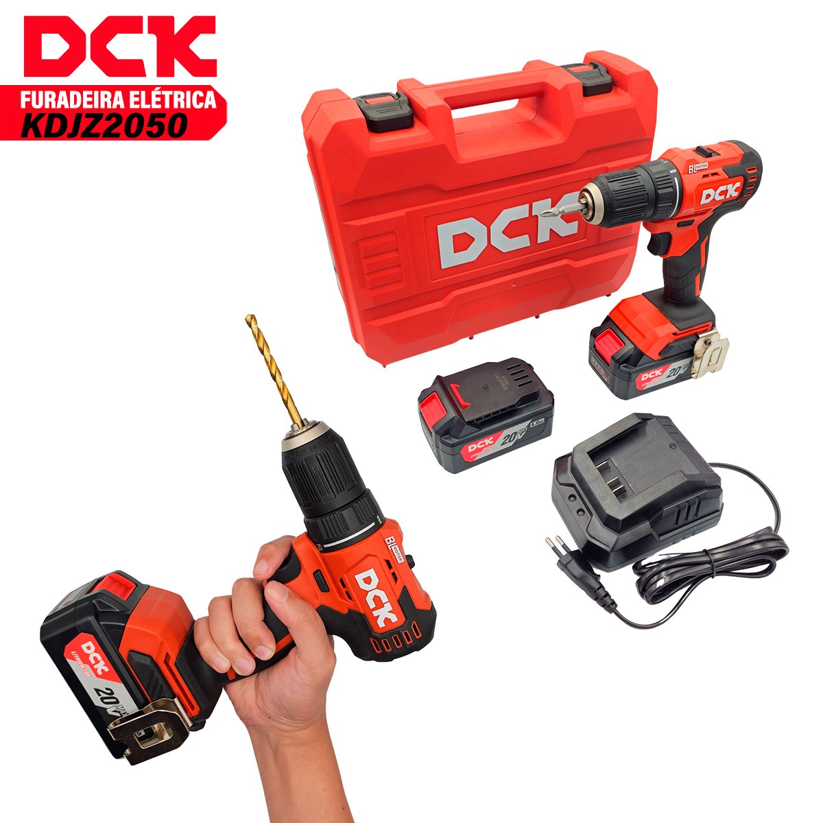 Furadeira e Parafusadeira a Bateria Dck 250w - 9