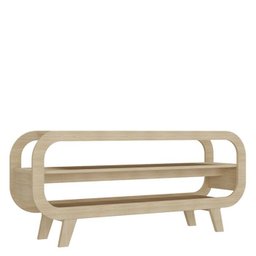Rack Bancada para Tv 42 Pol 133 Cm Mdf Naturale Arly - 2