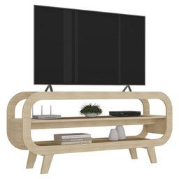 Rack Bancada para Tv 42 Pol 133 Cm Mdf Naturale Arly - 1