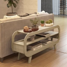 Rack Bancada para Tv 42 Pol 133 Cm Mdf Naturale Arly - 6