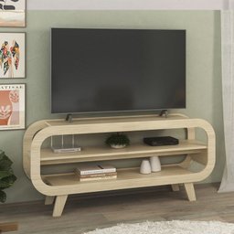 Rack Bancada para Tv 42 Pol 133 Cm Mdf Naturale Arly - 3