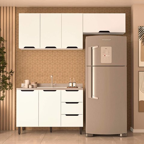 Armário de Cozinha Modulada Completa 3 Peças 200cm sem Tampo 250051 Meena Politorno Móveis