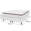 Ver imagem 5 de Cama Box Colchão Casal King Molas Ensacadas City Pillow Top 193x203x61cm Linho Branco Bege