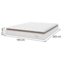 Ver imagem 4 de Cama Box Colchão Casal King Molas Ensacadas City Pillow Top 193x203x61cm Linho Branco Bege