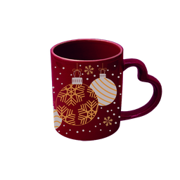 CANECA CORACAO BORDO - NATAL ENCANTADO DOURADA - 3