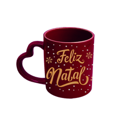 CANECA CORACAO BORDO - NATAL ENCANTADO DOURADA - 2