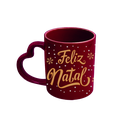 Ver imagem 2 de CANECA CORACAO BORDO - NATAL ENCANTADO DOURADA