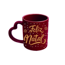 Ver imagem 2 de CANECA CORACAO BORDO - NATAL ENCANTADO DOURADA