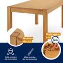 Ver imagem 4 de Mesa de Jantar 6 lugares Madeira Maciça Primavera CabeCasa MadeiraOriginals