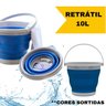 Balde de Água Grande Bacia Retrátil Flexível Dobrável de Silicone 10L - 5