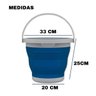 Balde de Água Grande Bacia Retrátil Flexível Dobrável de Silicone 10L - 3