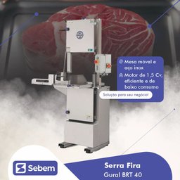Serra de Fita para Carne Gural Brt 40 Inox Motor 1,5cv 220v - 3