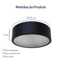 Ver imagem 3 de Plafon Redondo de Aluminio Preto 25cm
