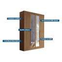 Ver imagem 2 de Quarto Completo Casal Guarda Roupa 4 Ptas Buriti + Cômoda Master Jatobá S. Andirá