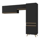Ver imagem 2 de Armário Cozinha Modulada Compacta 252cm 3 Peças Retrô Veneza Multimóveis Mp2301