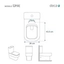 Ver imagem 3 de Assento Poliester Soft Close Antimicrobiano Unic Branco para vaso Deca com Ferragem Dourada