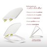 Assento Poliester Soft Close Antimicrobiano Unic Branco para vaso Deca com Ferragem Dourada - 5