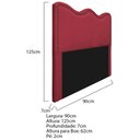 Ver imagem 5 de Cabeceira Solteiro Bari P02 90 cm Para Cama BoxVermelho