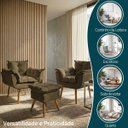 Ver imagem 4 de Kit 2 Poltronas Decorativa e Puff para Sala Recepção Manicure Consultório Quarto Alice Suede