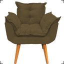 Ver imagem 3 de Kit 2 Poltronas Decorativas Para Recepção Manicure Sala De Estar + Puff Reforçado Suede