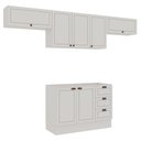 Ver imagem 2 de Cozinha Completa 4PÇS 7PTS 3GAV Americana Branco com Rodapé