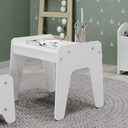 Ver imagem 2 de Conjunto Infantil 3 Pecas 1 Mesa com 2 Banquinhos Branco