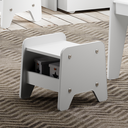 Ver imagem 3 de Conjunto Infantil 3 Pecas 1 Mesa com 2 Banquinhos Branco