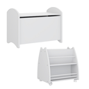 Ver imagem 3 de Conjunto Infantil 2 Pecas 1 Bau 1 Biblioteca Porta Livros