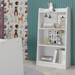 Conjunto Infantil 3 Pecas 1 Bau 1 Porta Livros 1 Estante  - 4