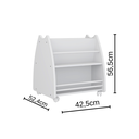 Ver imagem 4 de Conjunto Infantil 3 Pecas 1 Bau 1 Porta Livros 1 Estante Branco