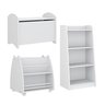 Conjunto Infantil 3 Pecas 1 Bau 1 Porta Livros 1 Estante  - 3