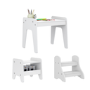 Ver imagem 2 de Conjunto Infantil 3 Pecas 1 Mesa 1 Banquinho 1 Escada