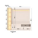 Ver imagem 3 de Rack com Painel para TV até 75 Polegadas Ripado com LED e Vidro Reflecta 100% MDF 219CMX223CM Vitoria Regia Yescasa Bege