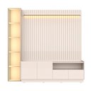 Ver imagem 2 de Rack com Painel para TV até 75 Polegadas Ripado com LED e Vidro Reflecta 100% MDF 219CMX223CM Vitoria Regia Yescasa Bege