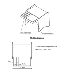 Conjunto Infantil 3 Pecas 1 Mesa 2 Cadeiras Com Regulagem  - 7
