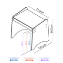 Ver imagem 3 de Conjunto Infantil 3 Pecas 1 Mesa 2 Cadeiras com Regulagem Branco