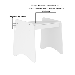 Conjunto Infantil 3 Pecas 1 Mesa 2 Cadeiras Com Regulagem  - 8
