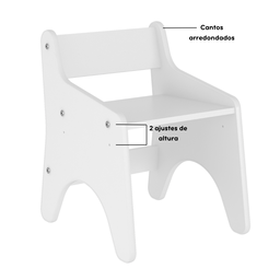 Conjunto Infantil 3 Pecas 1 Mesa 2 Cadeiras Com Regulagem  - 13