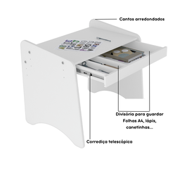 Conjunto Infantil 3 Pecas 1 Mesa 2 Cadeiras Com Regulagem  - 9