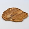 Tábua de Carne Estilo Bolacha em Madeira Teca - 1