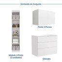 Ver imagem 5 de Guarda Roupa Planejado 4 Portas 3 Gavetas 4 Peças Hera CabeCasa MadeiraOriginals Algodão