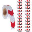 Ver imagem 1 de Faixa Refletiva Sinalizacao Seguranca Kit 20 Uni 25 Metros Vermelho Branco Flexivel Caminhao Estrada