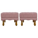 Ver imagem 4 de Kit 2 Puffs Decorativos Duque Retangular Bouclé Premium Capitonê - Bege Buclê