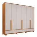 Ver imagem 2 de Guarda Roupa Casal 6 Portas 3 Gavetas 100% MDF Prime Freijó Trend/Off White Marrom