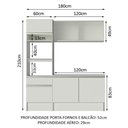 Ver imagem 4 de Armário de Cozinha Compacta 180cm Branco Topazio Madesa 86