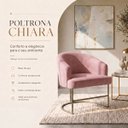 Ver imagem 2 de Kit 2 Poltrona Decorativa Moderno Base Aço Champanhe Cor Rosê